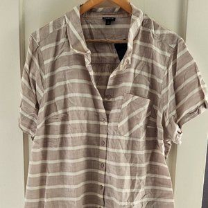 Striped Short Sleeved Button down